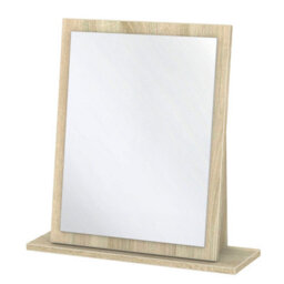 Trent Mirror In White & Bardolino Oak (Ready Assembled) - thumbnail 5
