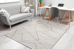 RugsX Modern Carpet Duke 51557 Cream / Gold - Geometric, Structured, Very So  240X330 Cm - thumbnail 5