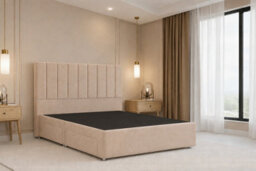 "Nexus Kyoto Plush Divan, Pebble, 54"" Headboard, No Drawers, Open Coil Mattress, Small Double" - thumbnail 3