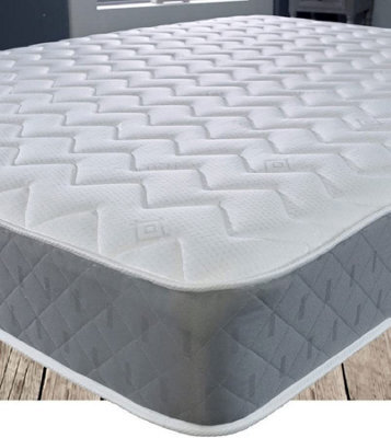 Starlight Beds Essentials Zig Zag Grey Memory Foam Spring Mattress 3Ft Single - image 1
