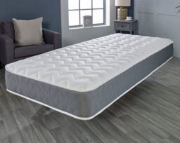 Starlight Beds Essentials Zig Zag Grey Memory Foam Spring Mattress 3Ft Single - thumbnail 2