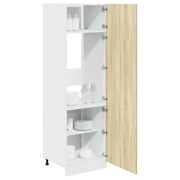 Walplus Refrigerator Cabinet Lyon Sonoma Oak 60X57X207 Cm Engineered Wood - thumbnail 4
