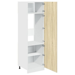 Walplus Refrigerator Cabinet Lyon Sonoma Oak 60X57X207 Cm Engineered Wood - thumbnail 6