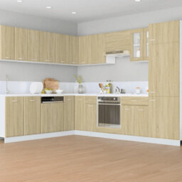 Walplus Refrigerator Cabinet Lyon Sonoma Oak 60X57X207 Cm Engineered Wood - thumbnail 3