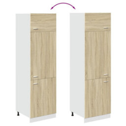 Walplus Refrigerator Cabinet Lyon Sonoma Oak 60X57X207 Cm Engineered Wood - thumbnail 9