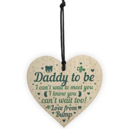 Red Ocean Daddy To Be Gifts Card From Bump Wooden Heart Daddy Christmas Presents Gifts For Dad - thumbnail 5