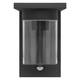 Long Life Lamps Company Outdoor Pir Wall Light Lantern Black Clear Lamp Shade Zlc384Sen With 4W Led Warm White - thumbnail 5