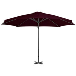 Berkfield Cantilever Umbrella With Aluminium Pole Red 300 Cm - thumbnail 2