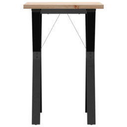 Berkfield Dining Table Y-Frame 50X50X75.5 Cm Solid Wood Pine And Steel - thumbnail 4