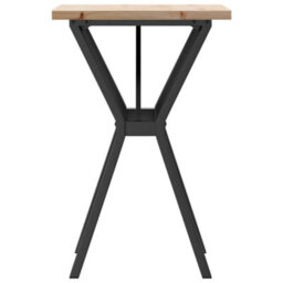 Berkfield Dining Table Y-Frame 50X50X75.5 Cm Solid Wood Pine And Steel - thumbnail 5