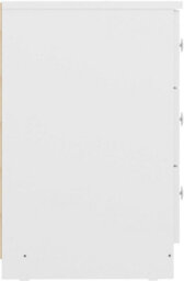Denver White Gloss 3 Drawer Bedside Table Cabinet Nightstand Bedroom Storage - thumbnail 5