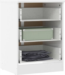 Denver White Gloss 3 Drawer Bedside Table Cabinet Nightstand Bedroom Storage - thumbnail 9