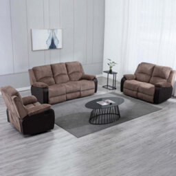 More4Homes Postana Electric Recliner Jumbo Cord 1+2+3 Seater Sofa Set (Brown)