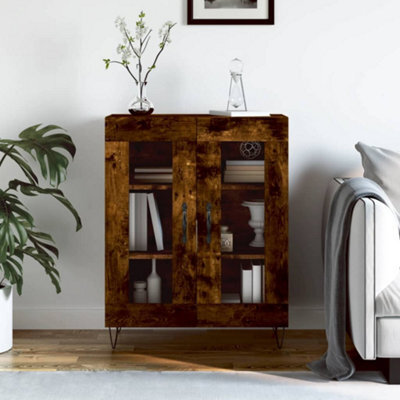 Berkfield Sideboard Smoked Oak 69.5X34X90 Cm Engineered Wood - image 1