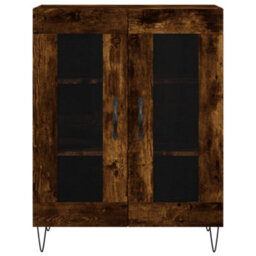 Berkfield Sideboard Smoked Oak 69.5X34X90 Cm Engineered Wood - thumbnail 5