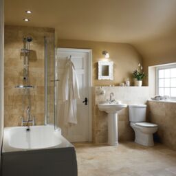 Cooke & Lewis Adelphi White P-Shaped Shower Rh Bath Curved (L)149.5Cm (W)80Cm - thumbnail 5