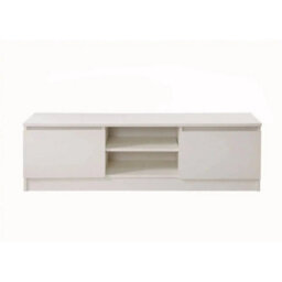 Tv Cabinet Stand In White  With Storage For Living Room - thumbnail 3