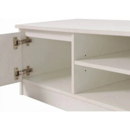 Tv Cabinet Stand In White  With Storage For Living Room - thumbnail 6