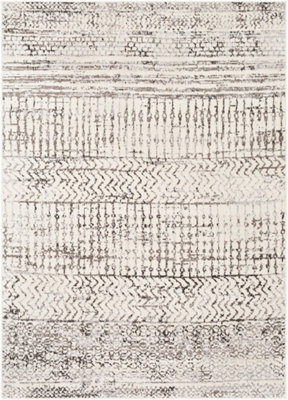 Livabliss Pisa-Global Black Grey Off-White Living Dining Bedroom Rug 150 X 213 Cm Easy Care, Non Shedding - image 1
