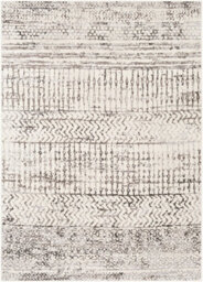 Livabliss Pisa-Global Black Grey Off-White Living Dining Bedroom Rug 150 X 213 Cm Easy Care, Non Shedding - thumbnail 1