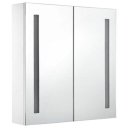 Berkfield Led Bathroom Mirror Cabinet 60X14X62 Cm - thumbnail 4