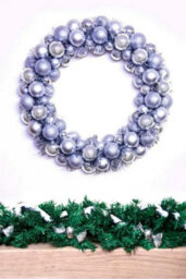 Christmas Tree World 56Cm Silver Shatterproof Bauble Wreath - thumbnail 1