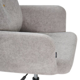 Beliani Desk Chair Alpine Faux Fur Grey - thumbnail 9