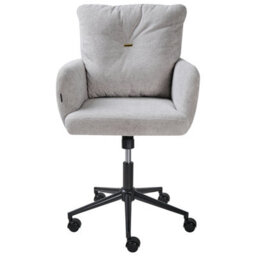 Beliani Desk Chair Alpine Faux Fur Grey - thumbnail 6