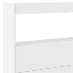 Berkfield Headboard Cabinet With Led White 220X17X102 Cm - thumbnail 9