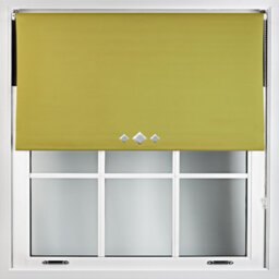 Furnished Triple Diamond Blackout Blind Free Cut Service - Green (W)150Cm X (L)165Cm