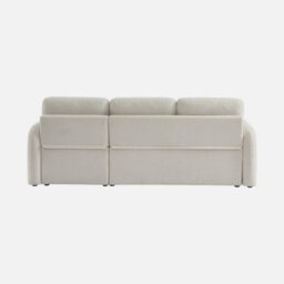 Sweeek - 3-Seater Reversible Corner Sofa Bed In Boucle Fabric Milano Boucle White 220X83X85 Cm - thumbnail 8