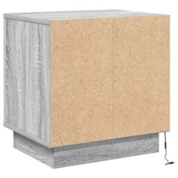 Berkfield Bedside Cabinet With Led Lights Grey Sonoma 44X34,5X45 Cm - thumbnail 8