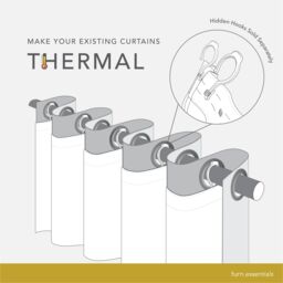 Furn. Thermal Eyelet Curtain Lining Pair, (L) 163Cm X (W) 216Cm - thumbnail 5