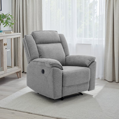 More4Homes Skye Linen Electric Recliner Chair (Grey) - image 1