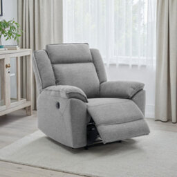 More4Homes Skye Linen Electric Recliner Chair (Grey) - thumbnail 2