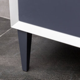 Plum&clay Queens White Floor Standing Bathroom Vanity Unit With Ceramic Worktop (W)85Cm (H)69Cm - thumbnail 2