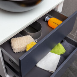 Plum&clay Queens White Floor Standing Bathroom Vanity Unit With Ceramic Worktop (W)85Cm (H)69Cm - thumbnail 3
