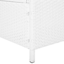 Beliani Sun Lounger With Cushion Turin Reclining Pe Rattan White - thumbnail 7