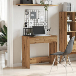 Berkfield Desk Artisian Oak 80X40X75 Cm Engineered Wood - thumbnail 3