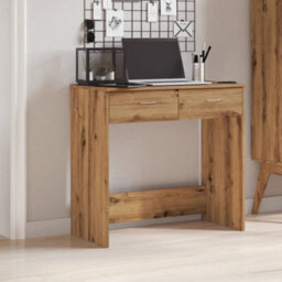Berkfield Desk Artisian Oak 80X40X75 Cm Engineered Wood - thumbnail 1