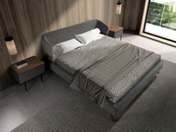 Angel Cerda Elegant Grey Fabric Bed With Modern Design - thumbnail 2