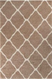 The Rugs Moroccan Shaggy Rugs And Runners Soft  High Pile Beige And Ivory Living Room Kitchen Hallway 720 - thumbnail 2