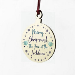 Red Ocean Funny Year Of The Lockdown Christmas Tree Decoration Family Gift Plaque - thumbnail 6