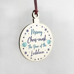 Red Ocean Funny Year Of The Lockdown Christmas Tree Decoration Family Gift Plaque - thumbnail 4