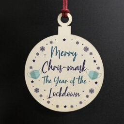 Red Ocean Funny Year Of The Lockdown Christmas Tree Decoration Family Gift Plaque - thumbnail 2