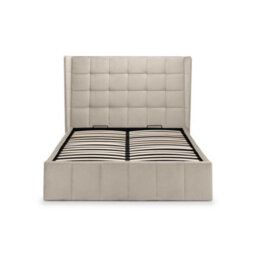Oakham Tamarack Cream Velvet Ottoman Storage Bed -  King (150Cm) - thumbnail 5
