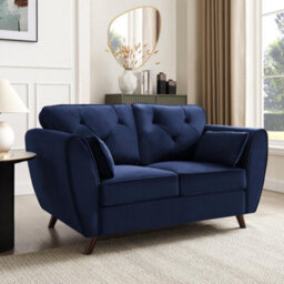 Home Detail Mona 2 Seater Sofa, Blue Velvet