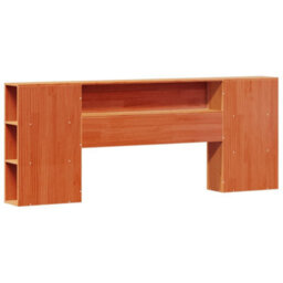 Berkfield Bookcase Bed Without Mattress Wax Brown 200X200Cm Solid Wood Pine - thumbnail 7