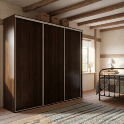Grande 277 Sliding Door Wardrobe Without A Mirror Modern Storage Chocolate Sonoma Oak