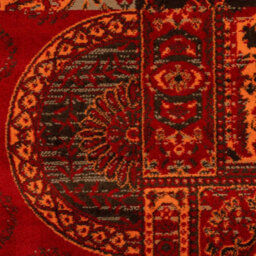 Loomed Red Brown Traditional Patchwork Living Room Round Circular Mat 160X160Cm - thumbnail 3